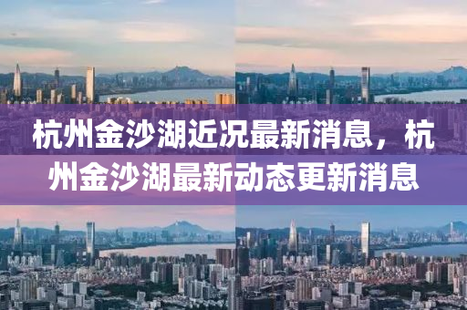 杭州金沙湖近况最新消息,杭州金沙湖最新动态更新消息中山市多米克自动化设备有限公司