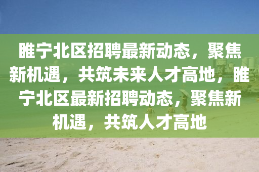 睢宁北区招聘最新动态,聚焦新机遇,共筑未来人才高地,睢宁北区最新招聘动态,聚焦新机遇,共筑人中山市多米克自动化设备有限公司才高地